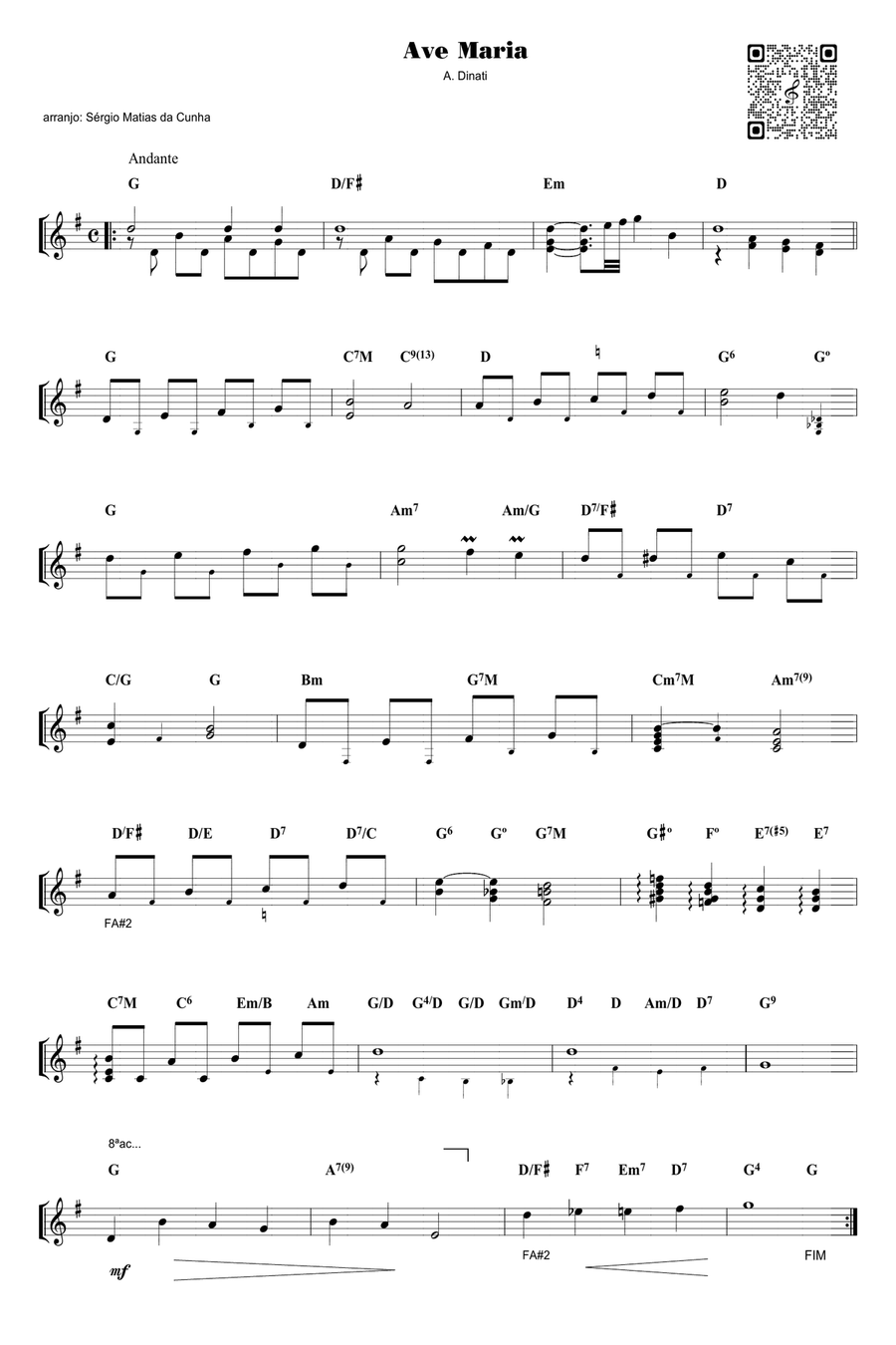 Ave Maria - A.Donati Piano scores gallery preview page 1