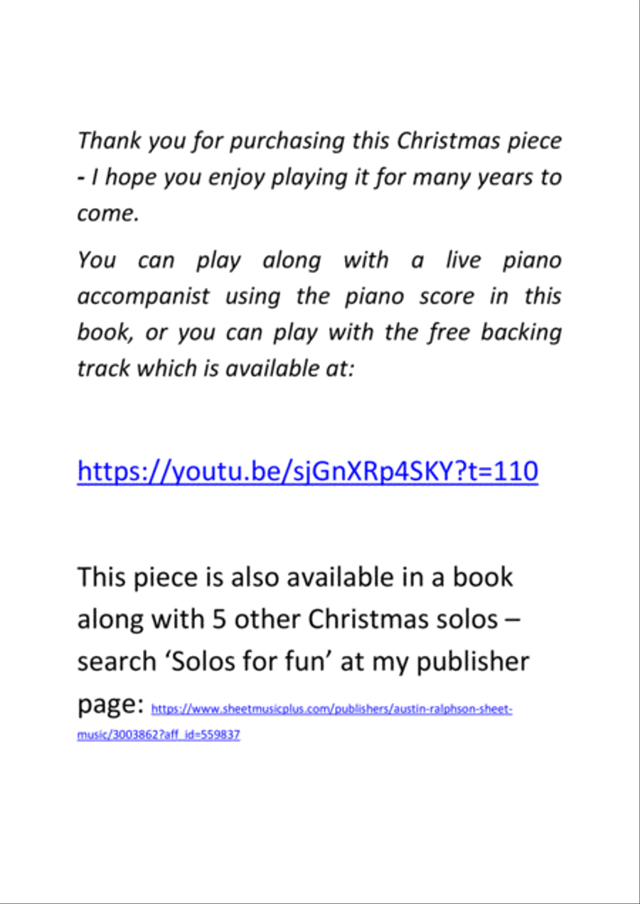 Ding Dong Merrily On High for flute solo - with FREE BACKING TRACK and piano play along Flute Solo scores gallery preview page 3