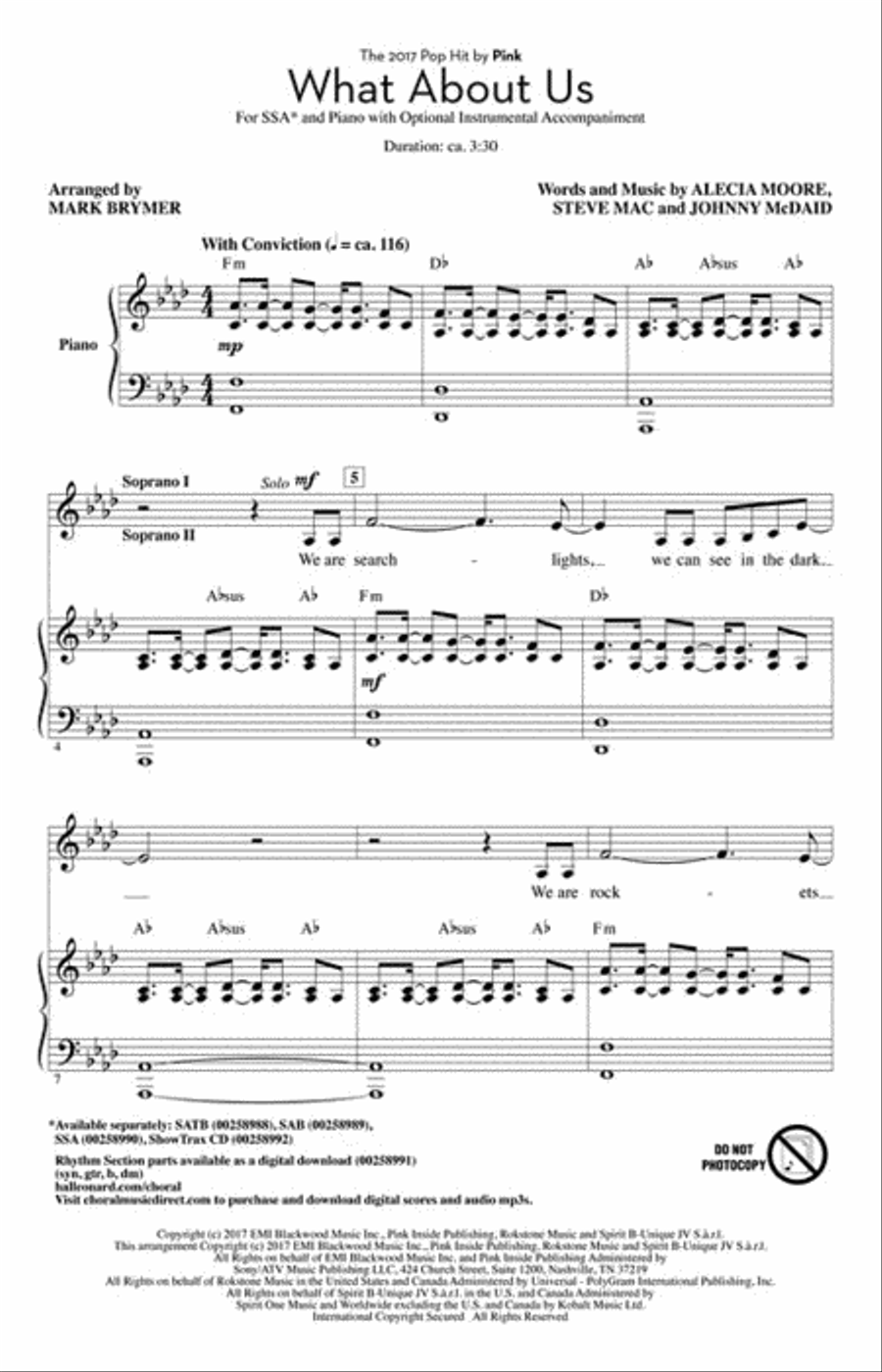 What About Us SSA scores gallery preview page 2