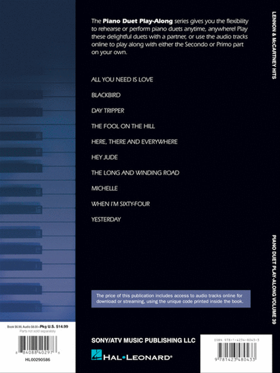 Lennon & McCartney Hits 1 Piano, 4-Hands scores gallery preview page 8
