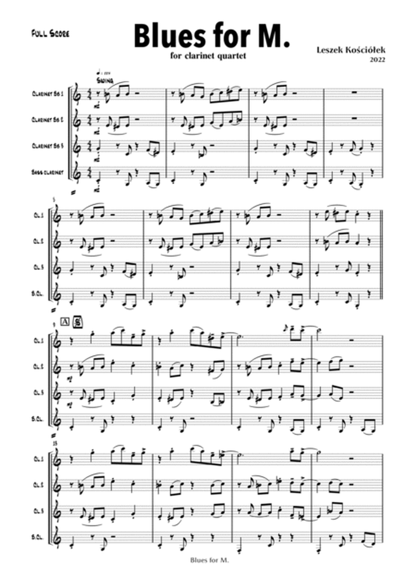 Blues for M. (clarinet quartet) image number null