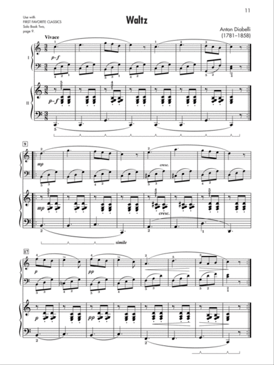 First Favorite Classics: Accompaniment, Book 2 Easy Piano scores gallery preview page 4