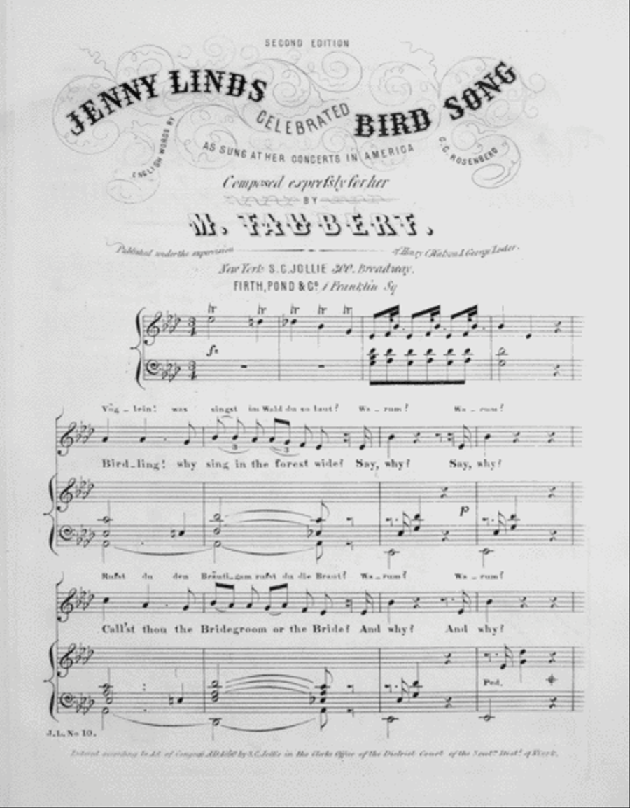 Jenny Lind's Bird Song