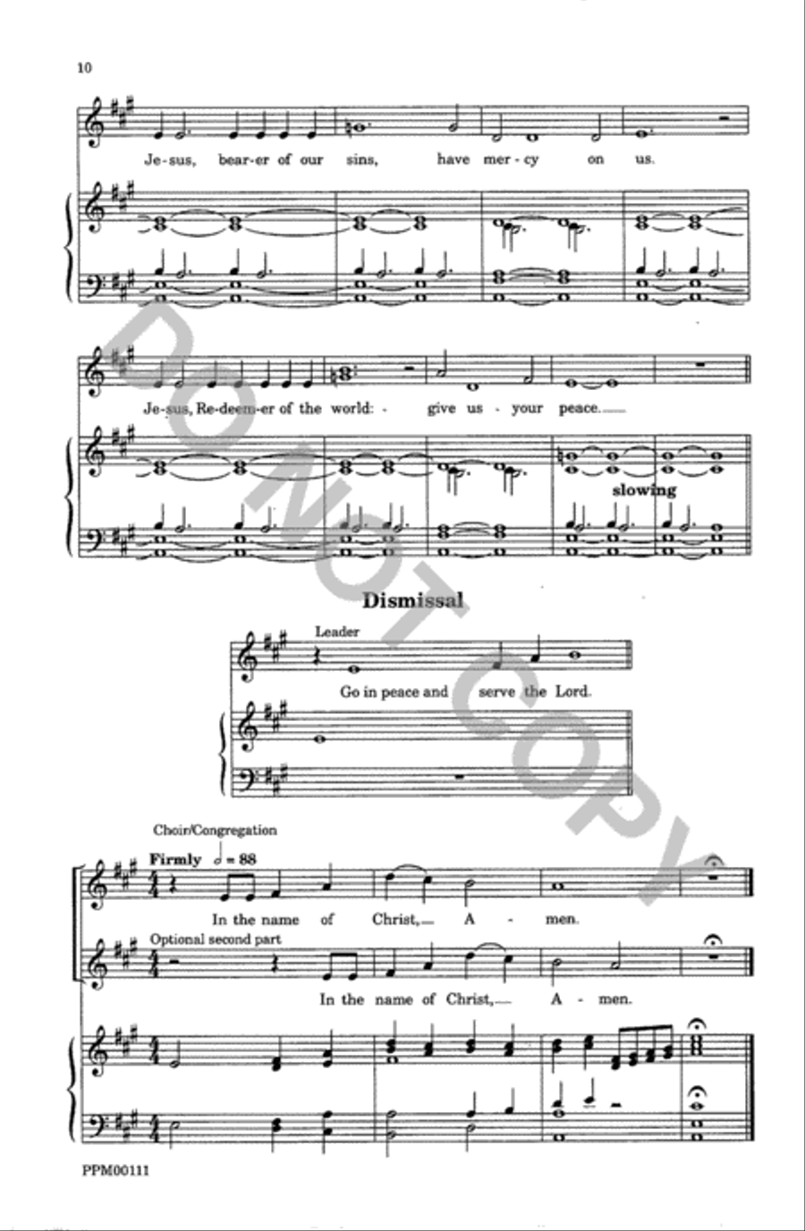 Communion Service Communion Service Unison Choir scores gallery preview page 11