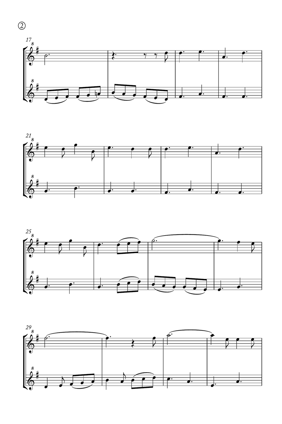 Oh Holy night Woodwind Duet scores gallery preview page 2
