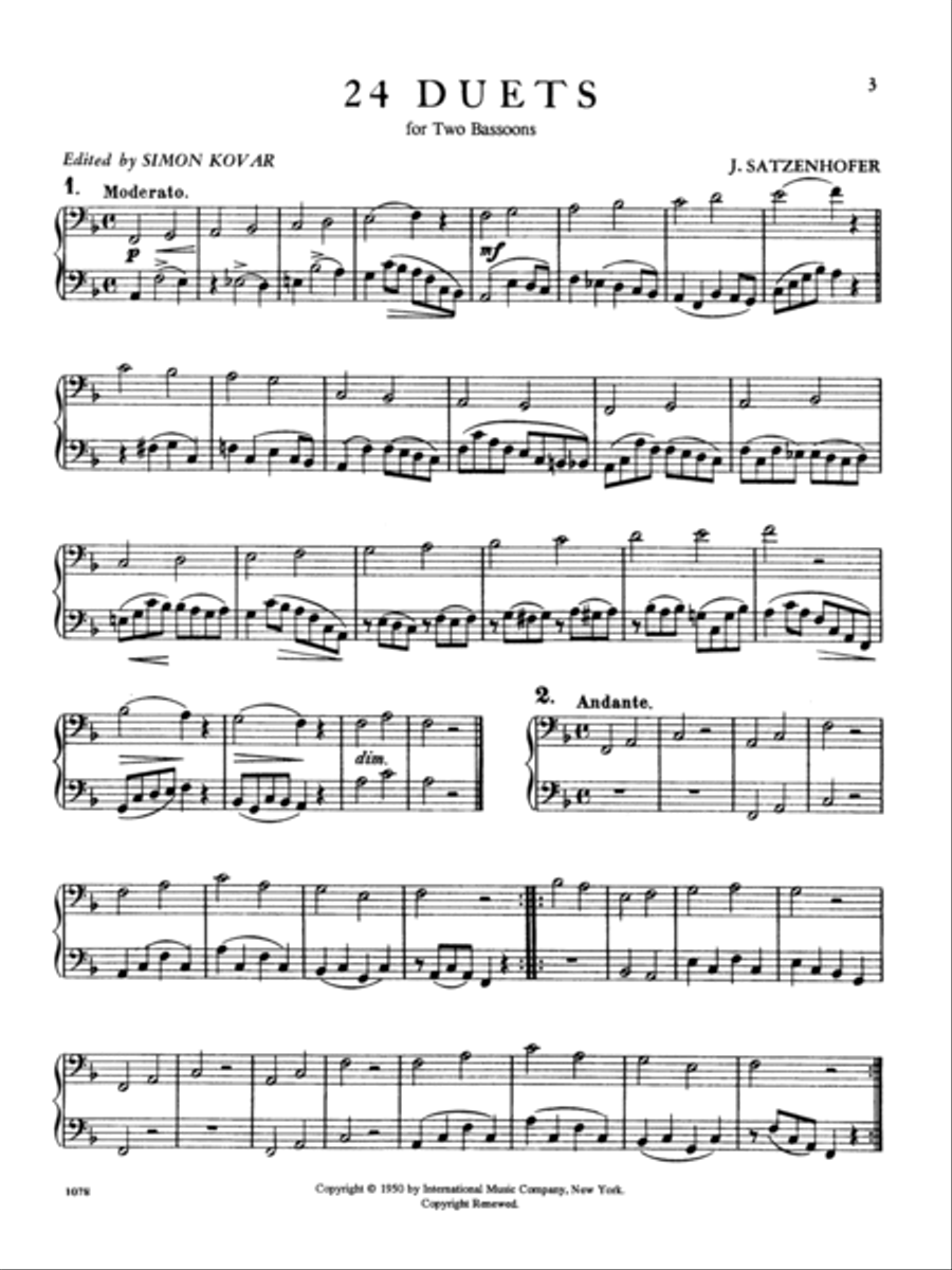 24 Duets Bassoon scores gallery preview page 2