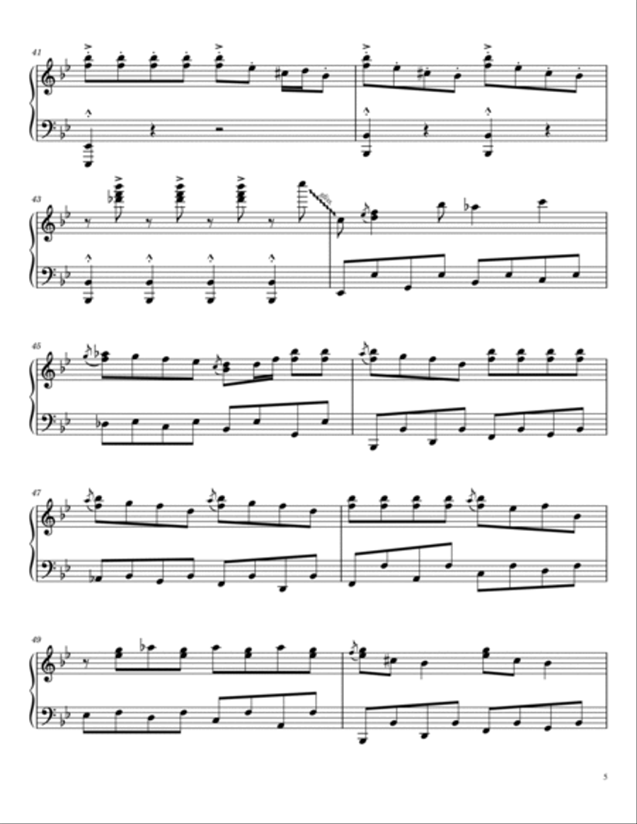 Johnny B. Goode Johnny B. Goode Piano Solo scores gallery preview page 5