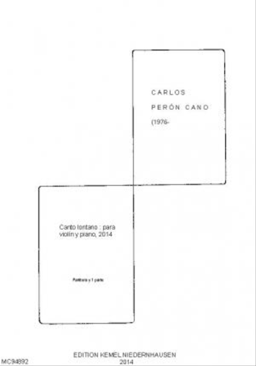 Canto lontano Violin Solo scores gallery preview page 1