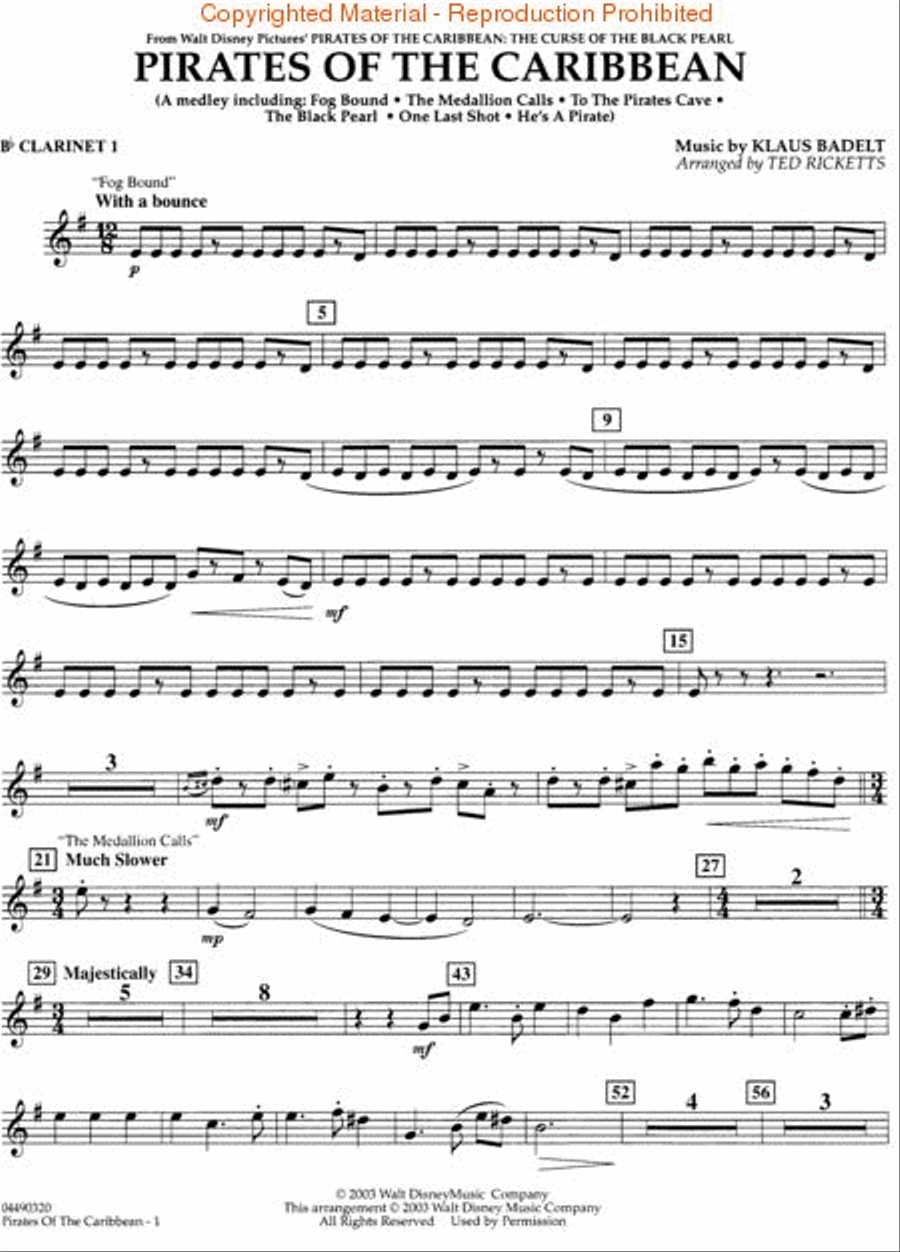 Pirates of the Caribbean Full Orchestra scores gallery preview page 3