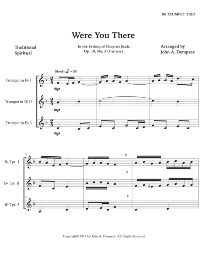 Were You There (Trumpet Trio) Trumpet Trio scores gallery preview page 5