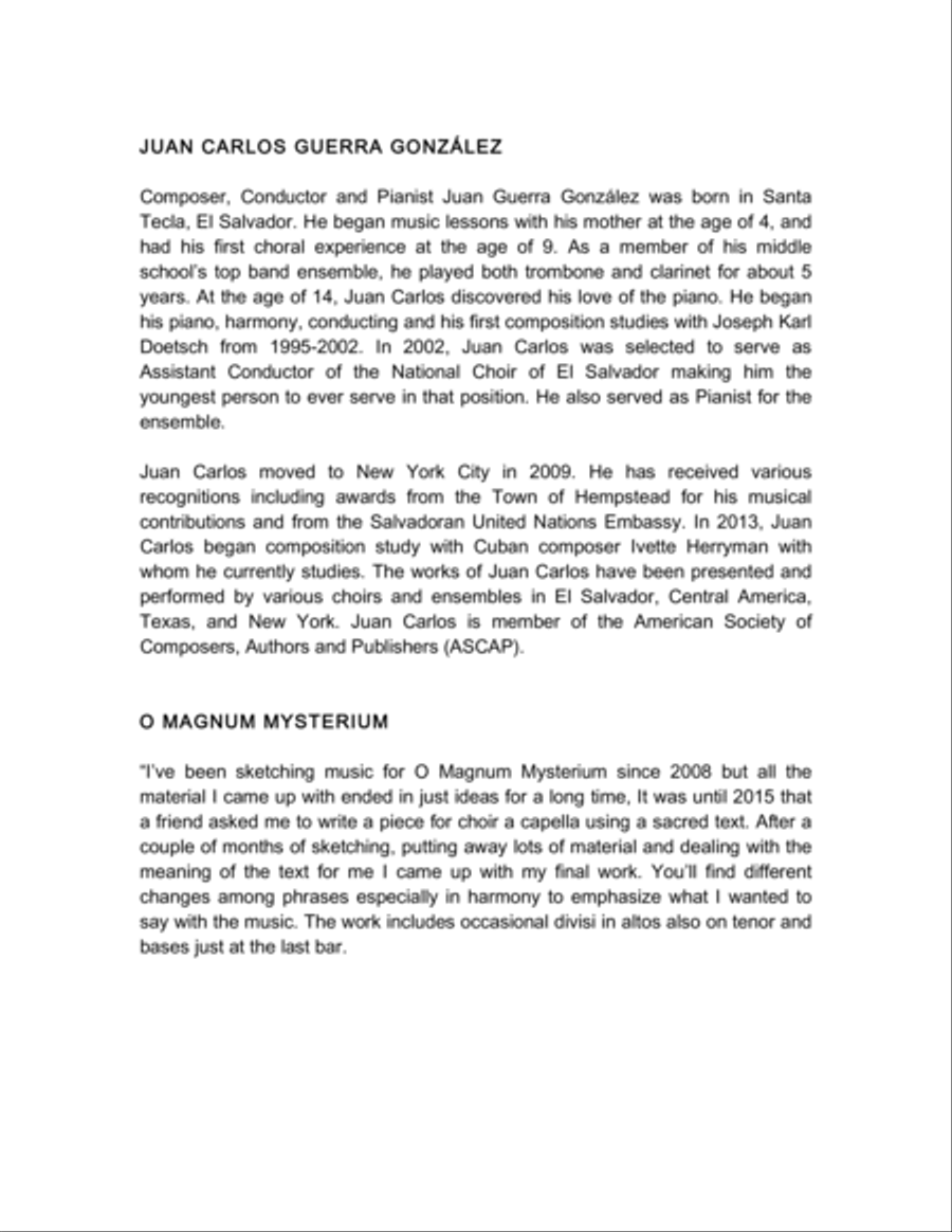 O Magnum Mysterium 4-Part scores gallery preview page 2