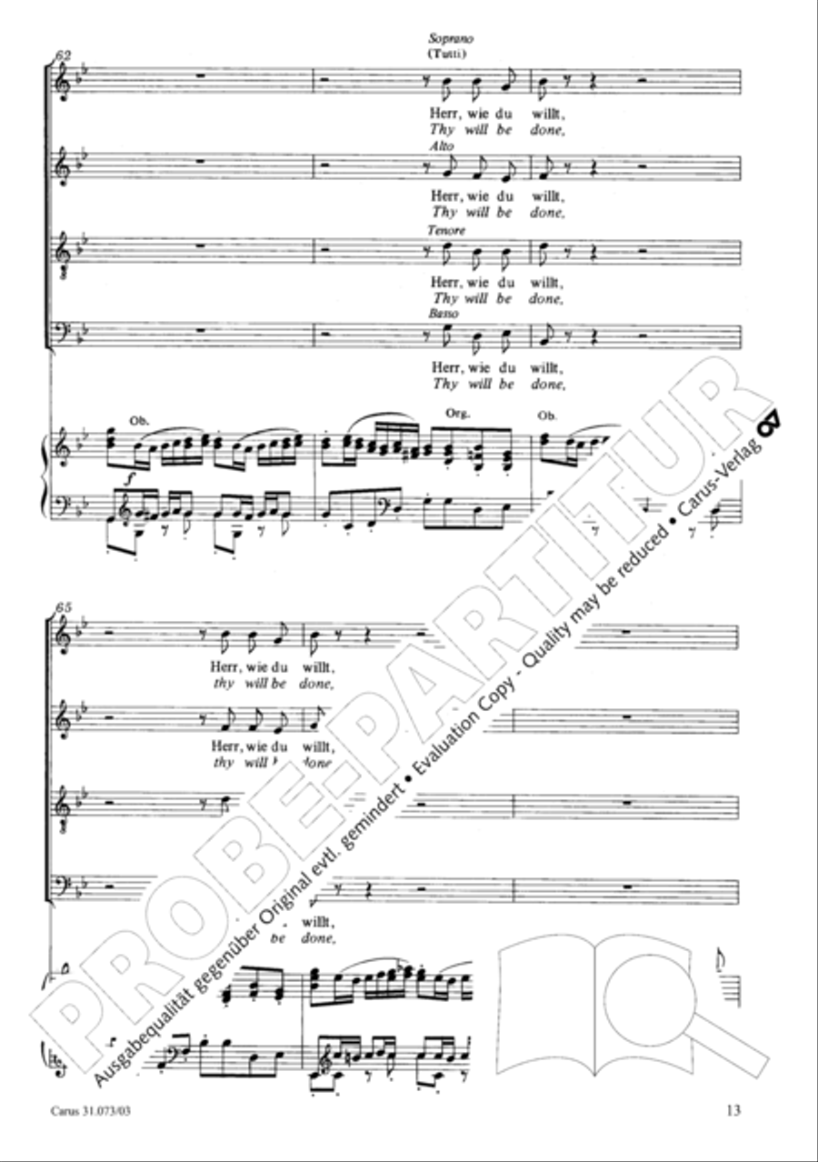 Thy will, O Lord, be done for me (Herr, wie du willt, so schicks mit mir) STB scores gallery preview page 14