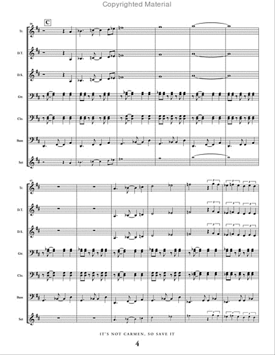 It's Not Carmen, So Save It Steel Drum Band scores gallery preview page 5