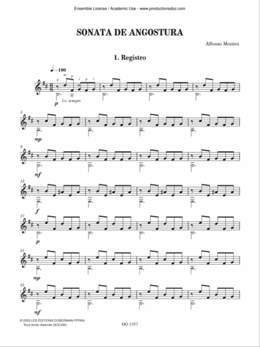 Sonata de Angostura Classical Guitar scores gallery preview page 2