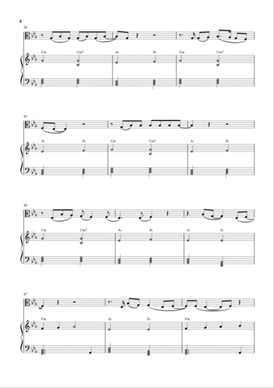 Running Up That Hill Viola scores gallery preview page 4