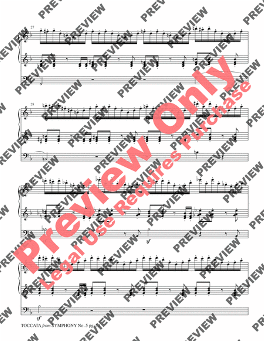 Toccata (from Symphony No. 5) Small Ensemble scores gallery preview page 15