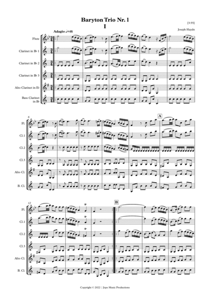 Baryton Trio No.1 (Prt. 1-4) - Joseph Haydn image number null