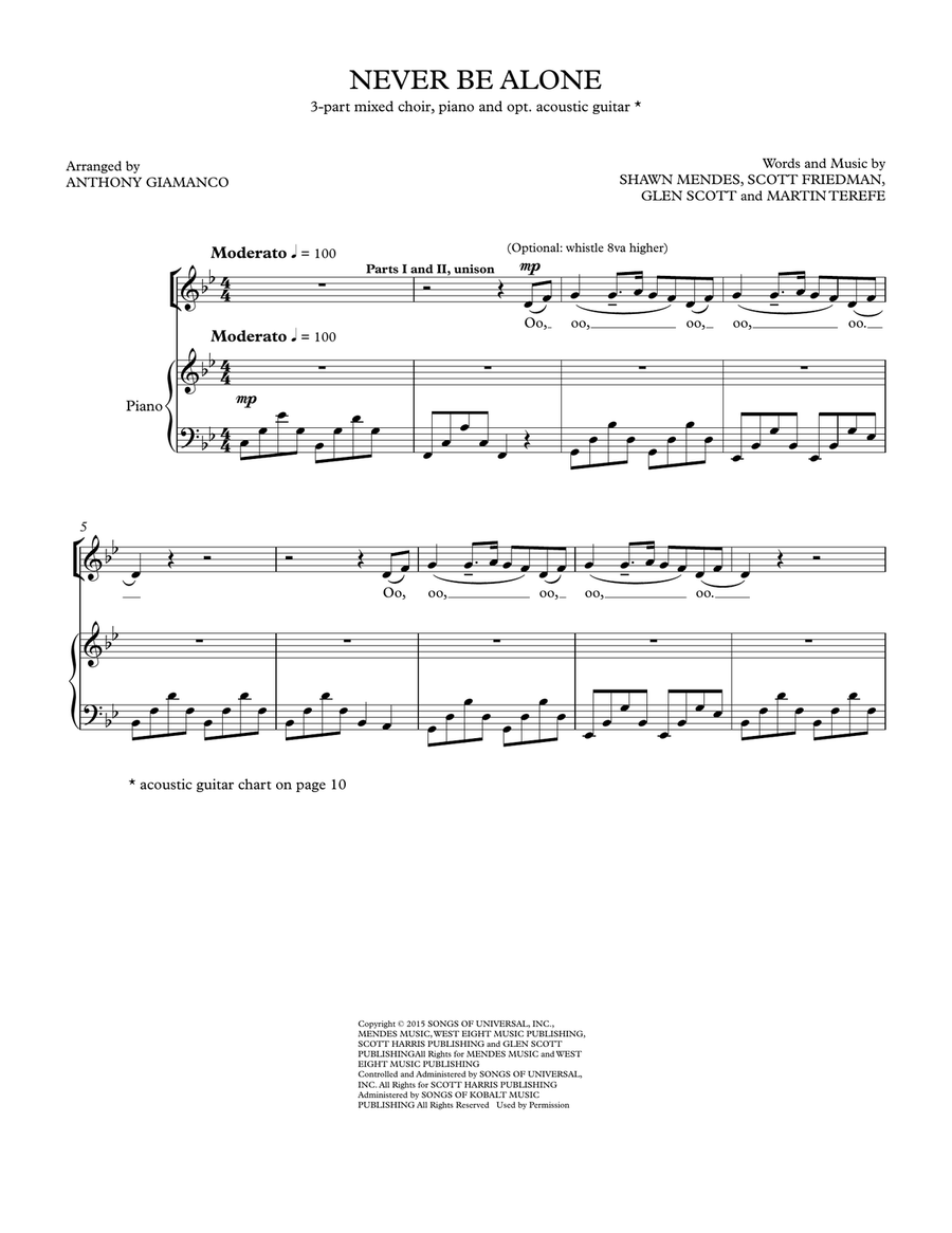 Never Be Alone 3-Part scores gallery preview page 2