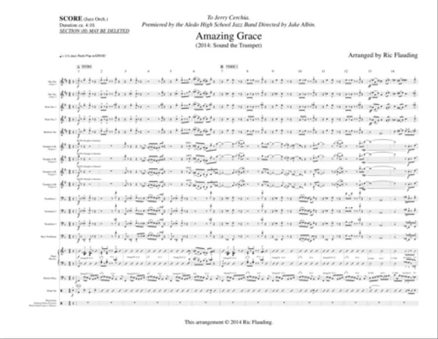 Amazing Grace (Jazz Band) Jazz Ensemble scores gallery preview page 2