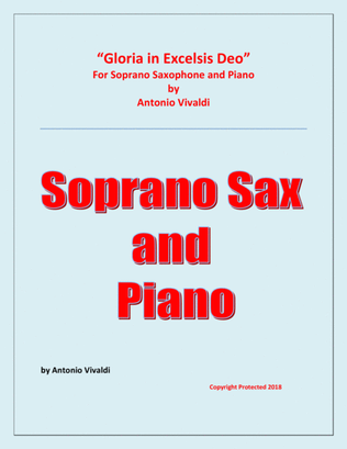 Book cover for Gloria In Excelsis Deo - Soprano Sax and Piano - Advanced Intermediate