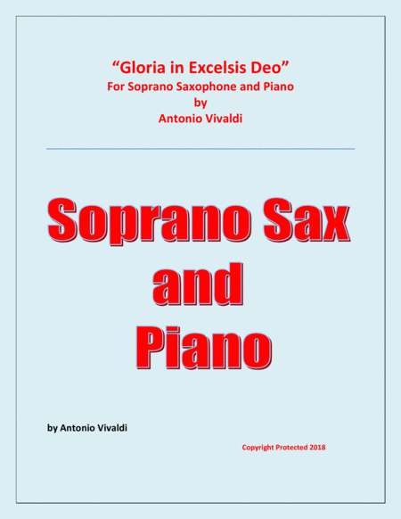 Gloria In Excelsis Deo - Soprano Sax and Piano - Advanced Intermediate image number null