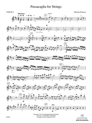 Passacaglia for Strings: 1st Violin