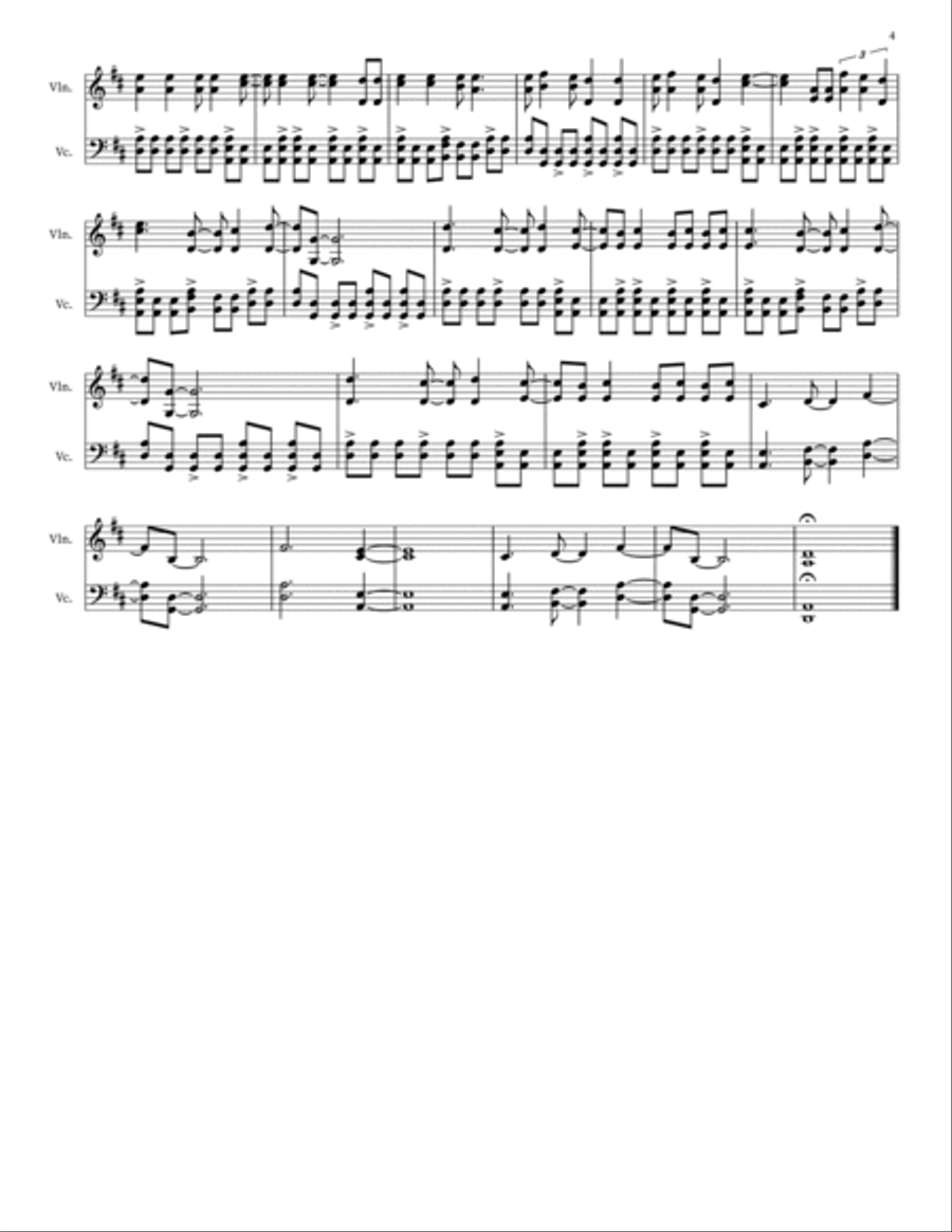 Beautiful Day String Duet scores gallery preview page 4