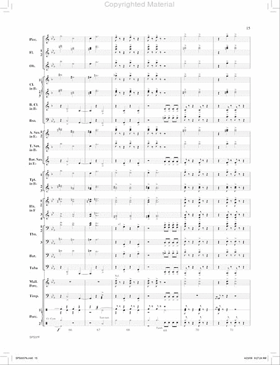 Ricochet Concert Band scores gallery preview page 16