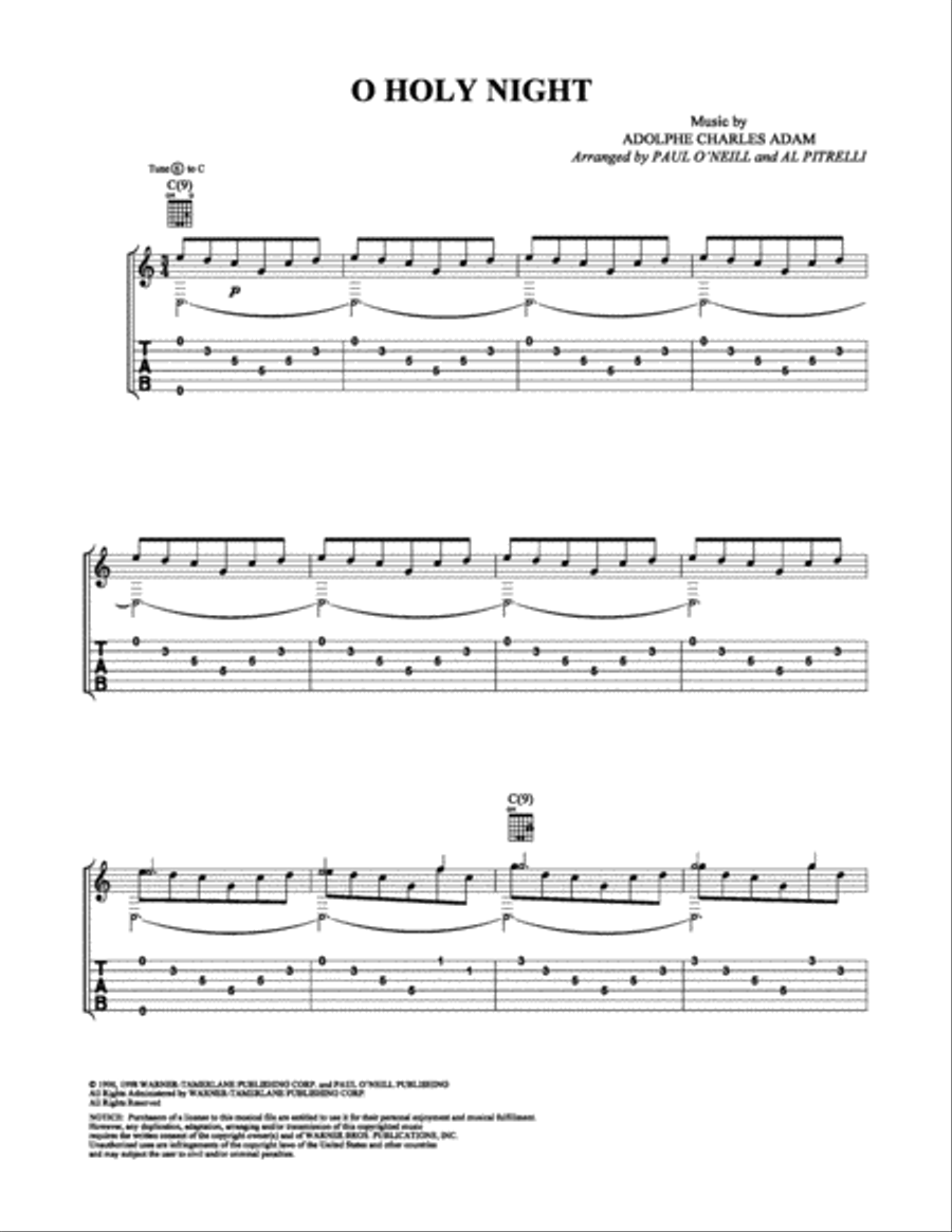 O Holy Night Acoustic Guitar scores gallery preview page 1