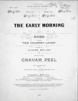 The Early Morning. Song From "The Country Lover"