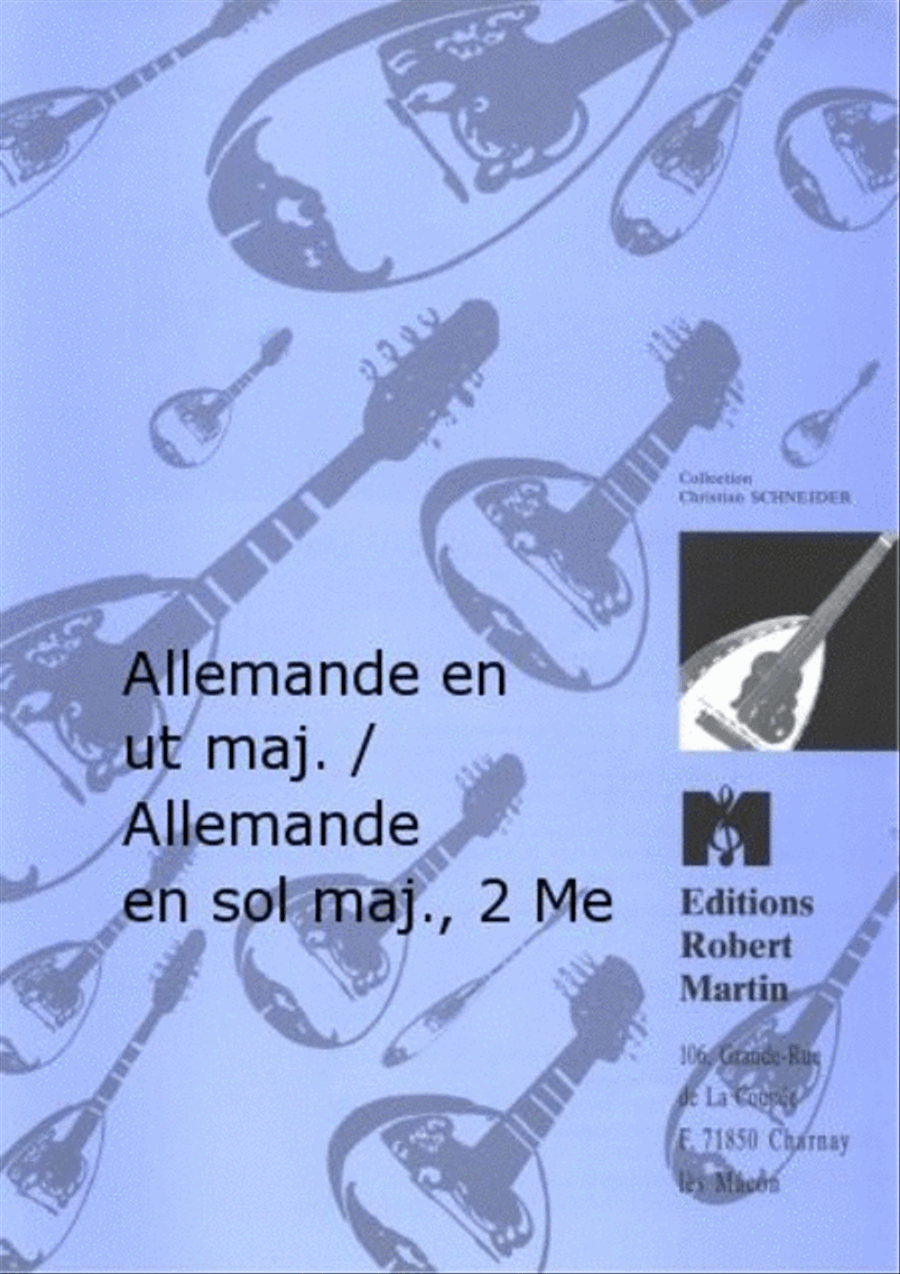 Allemande en ut majeur / Allemande en sol majeur Mandolin scores gallery preview page 1