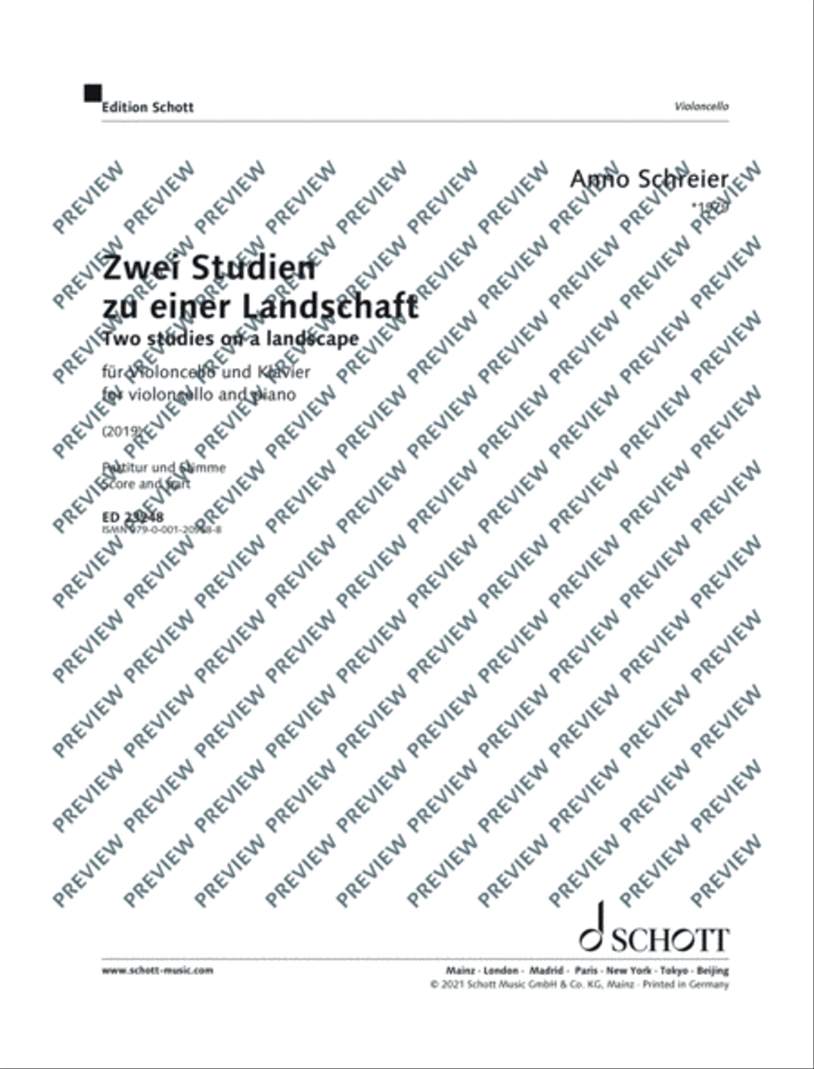 Zwei Studien zu einer Landschaft Piano Accompaniment scores gallery preview page 2