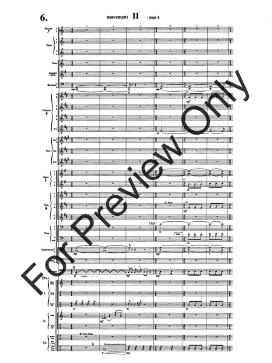 Symphony #1 In Memoriam Dresden 1945 Concert Band scores gallery preview page 10