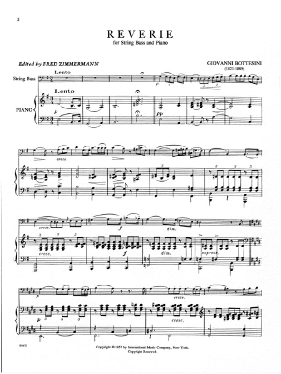 Reverie (Solo Tuning) Double Bass scores gallery preview page 2