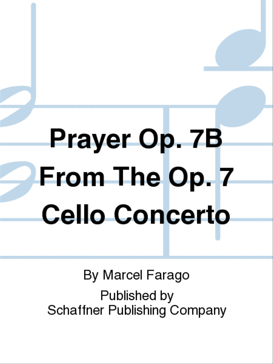 Prayer Op. 7B From The Op. 7 Cello Concerto Organ Accompaniment scores gallery preview page 1