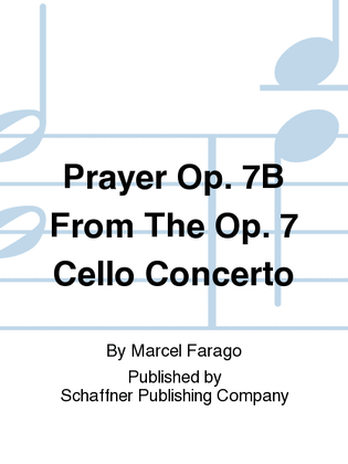 Prayer Op. 7B From The Op. 7 Cello Concerto