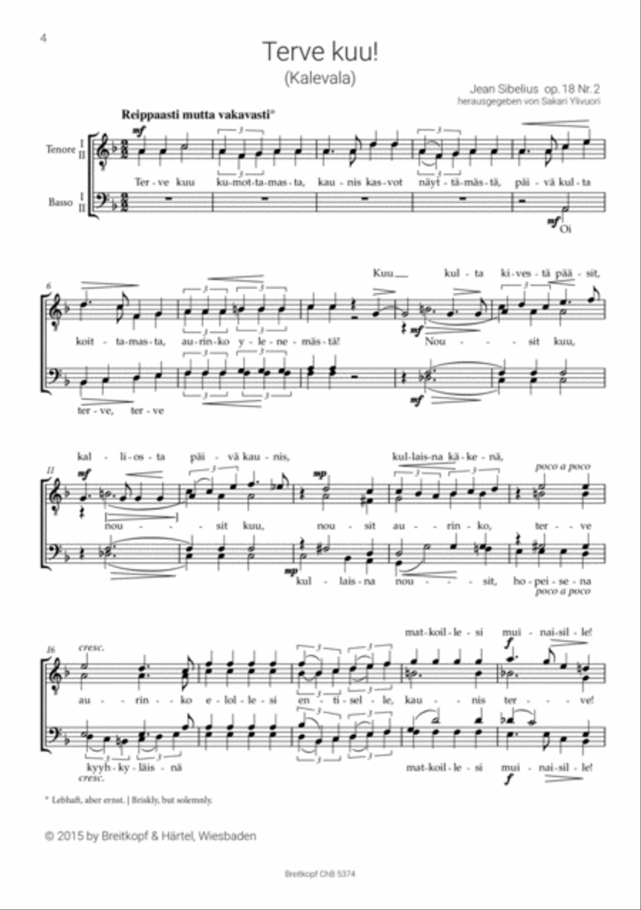 6 Part-Songs Op. 18 6 Part-Songs Op. 18 A Cappella scores gallery preview page 3