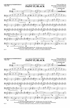 Book cover for Paint It, Black: Low Brass & Woodwinds #2 - Bass Clef