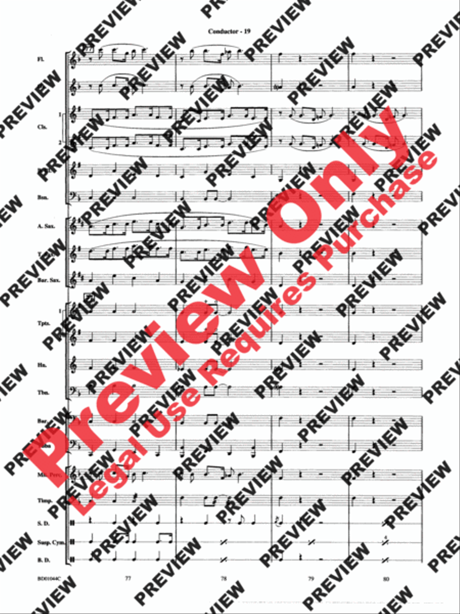 Clarinet Boogie Concert Band scores gallery preview page 21