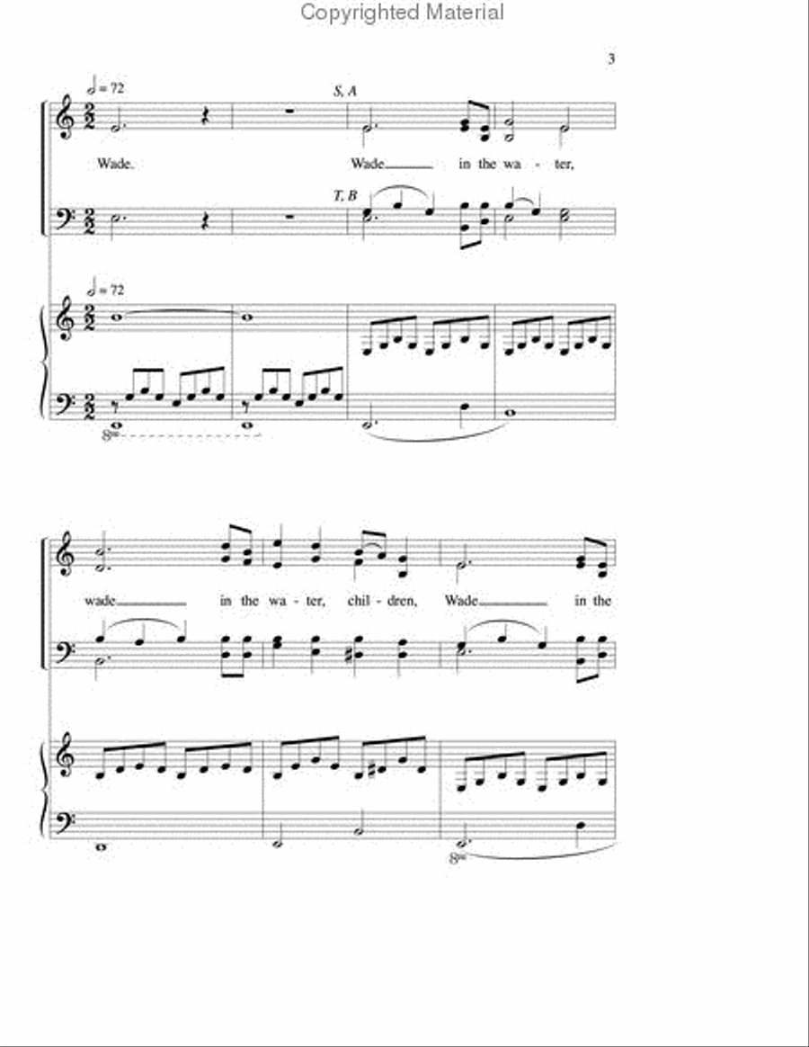 Wade in the Water Wade in the Water 4-Part scores gallery preview page 3