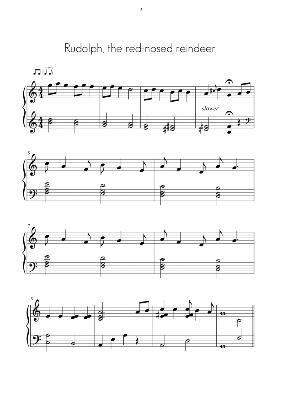 Rudolph The Red-nosed Reindeer Harp scores gallery preview page 1