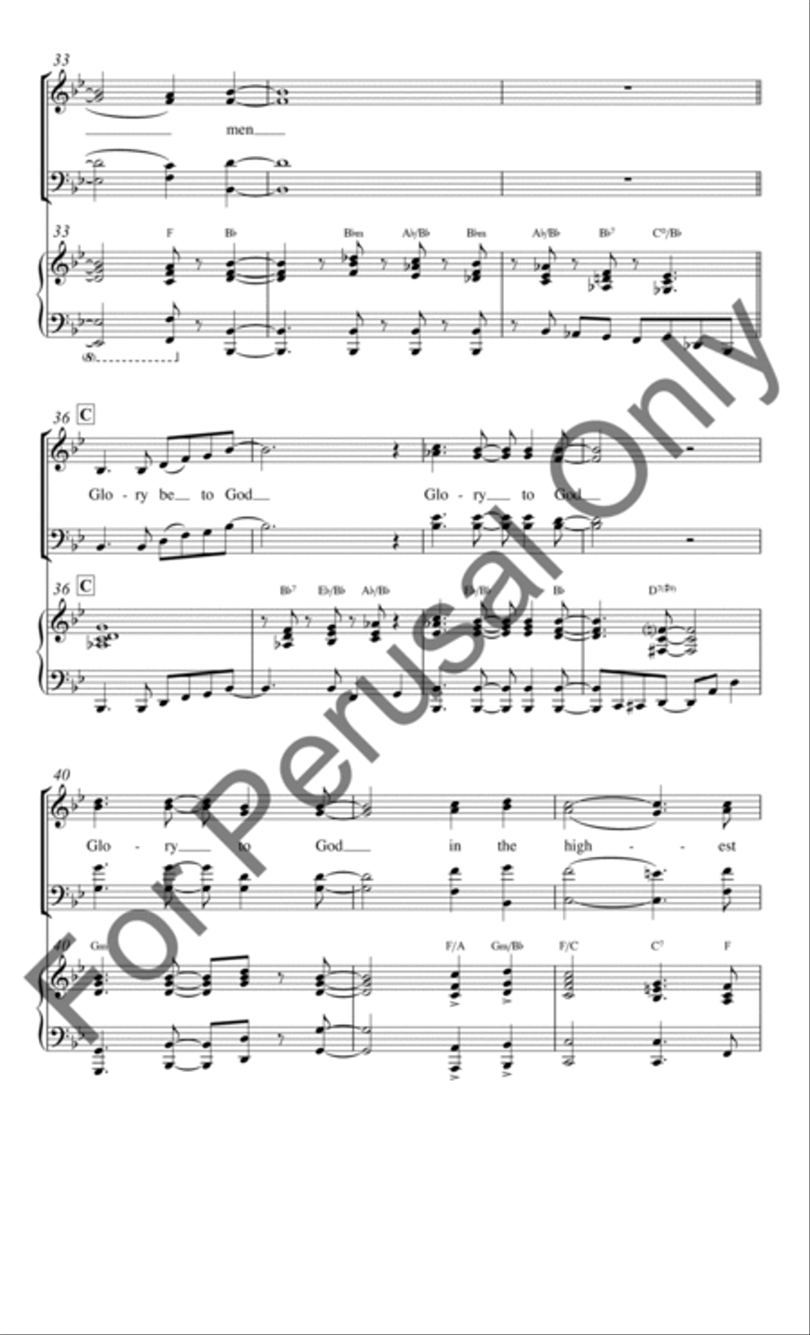 Glory to God in the Highest (Choral Score) 4-Part scores gallery preview page 5
