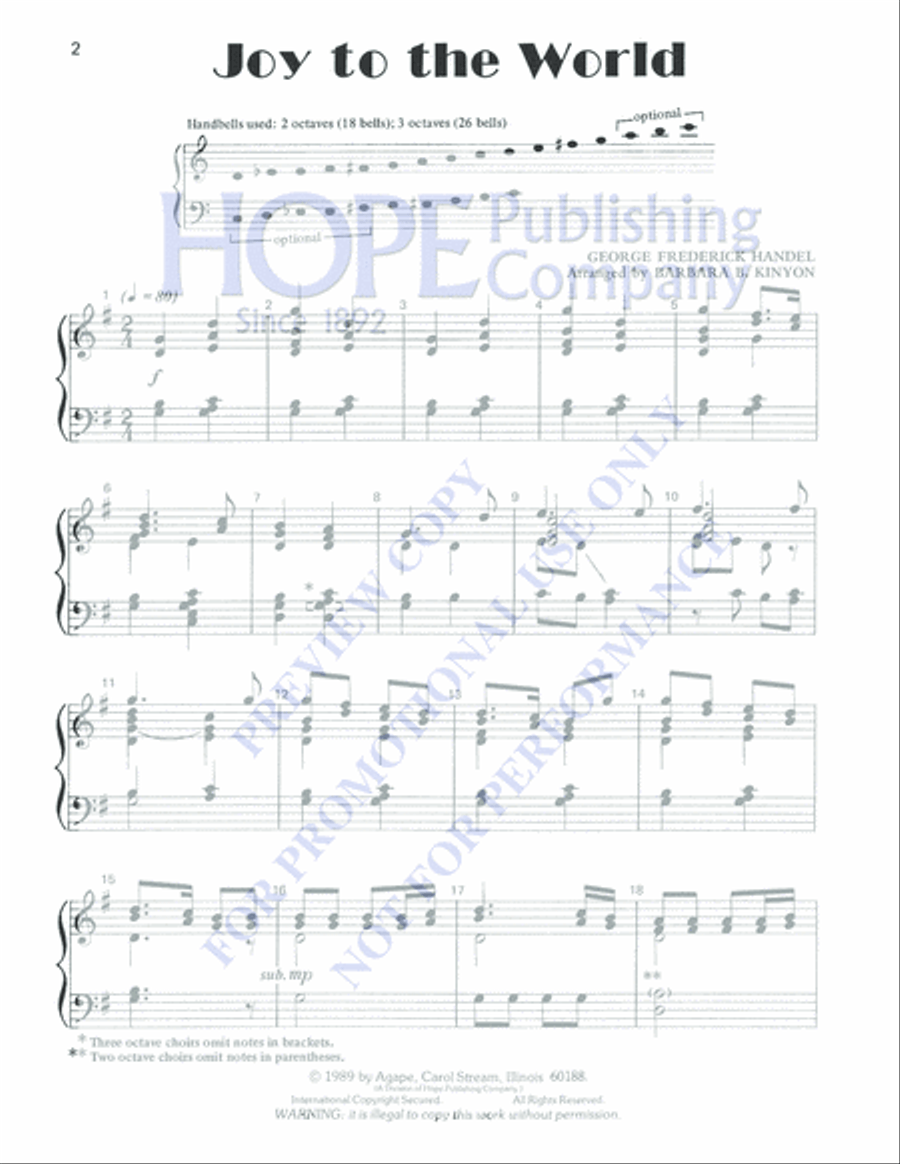 Joy to the World 3-Octaves scores gallery preview page 2