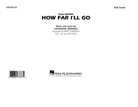 How Far I'll Go (from Moana) - Conductor Score (Full Score)