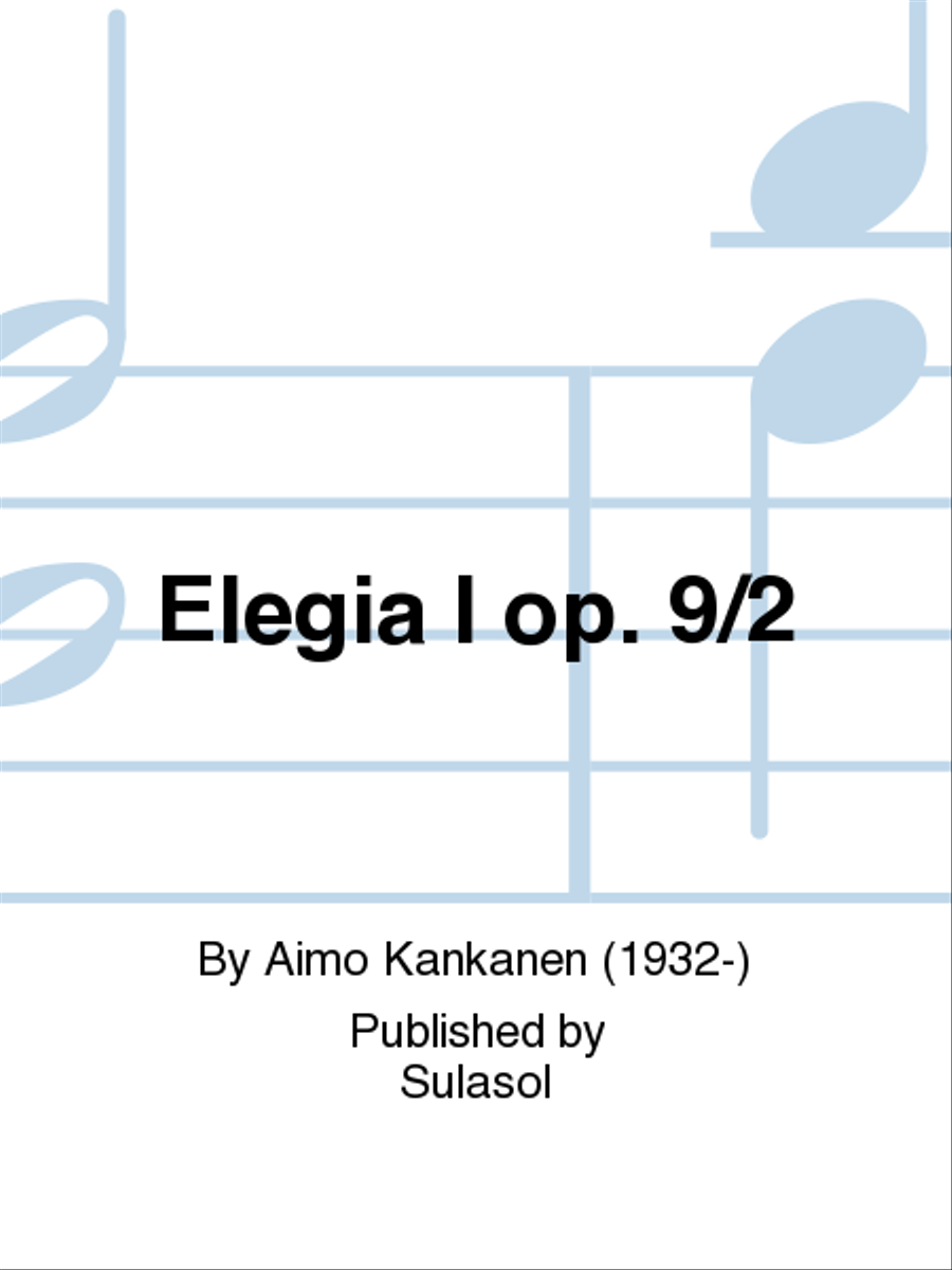 Elegia I op. 9/2 Organ scores gallery preview page 1