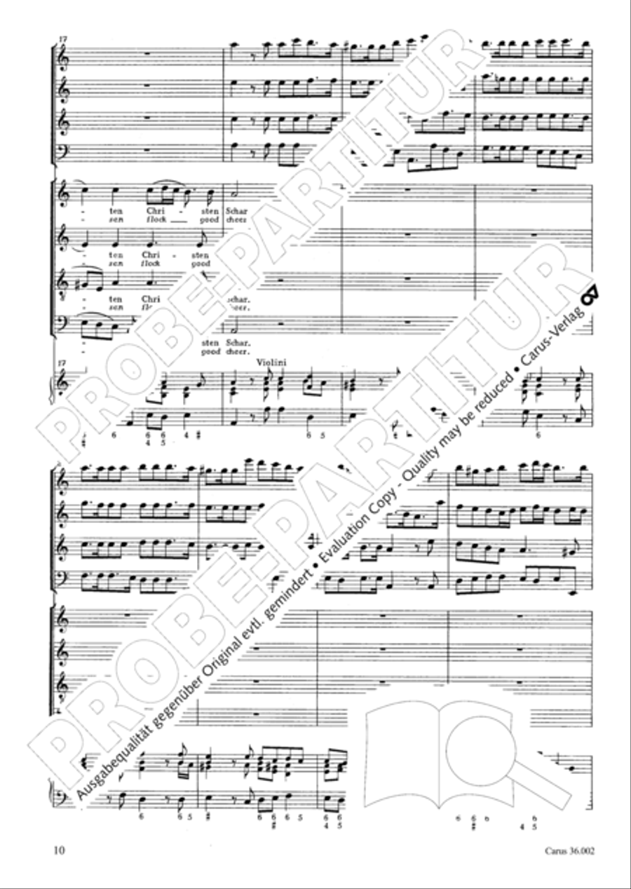 The newly born child (Das neugeborne Kindelein) 4-Part scores gallery preview page 11