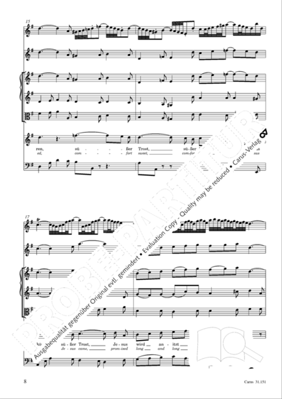 Comfort sweet, that Jesus came 4-Part scores gallery preview page 9