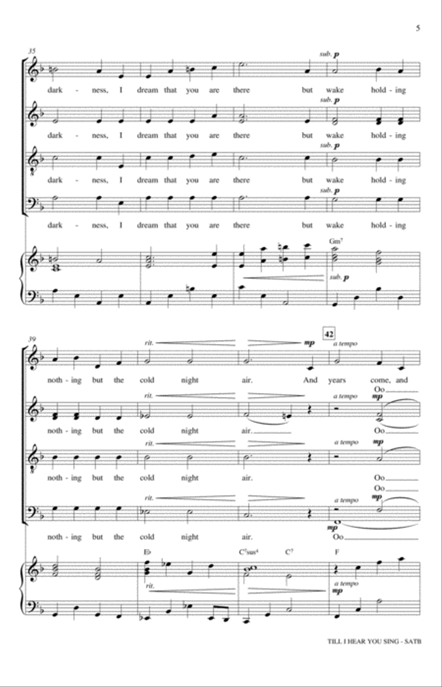 'Til I Hear You Sing (arr. Mac Huff) 4-Part scores gallery preview page 5