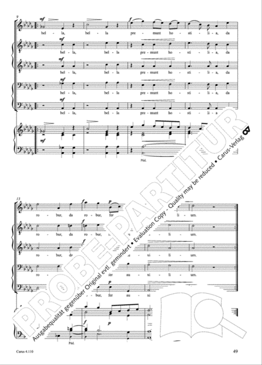 20 Latin Motets (Chants sacres latin/ 20 latein. Motetten) 4-Part scores gallery preview page 50