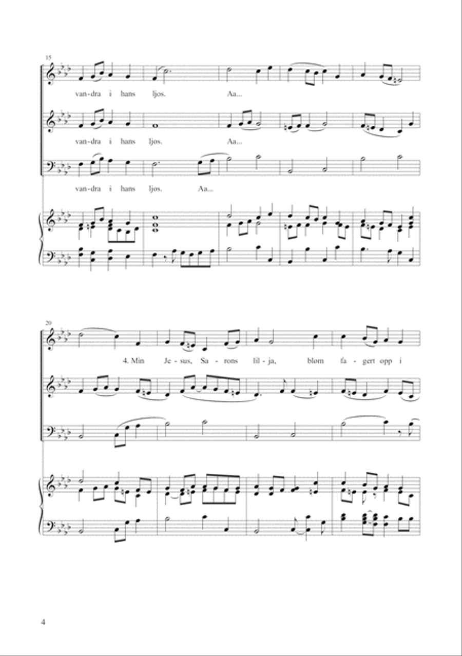 Med Jesus vil eg fara 3-Part scores gallery preview page 4